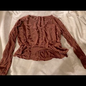 Long Sleeve Blouse Button Up